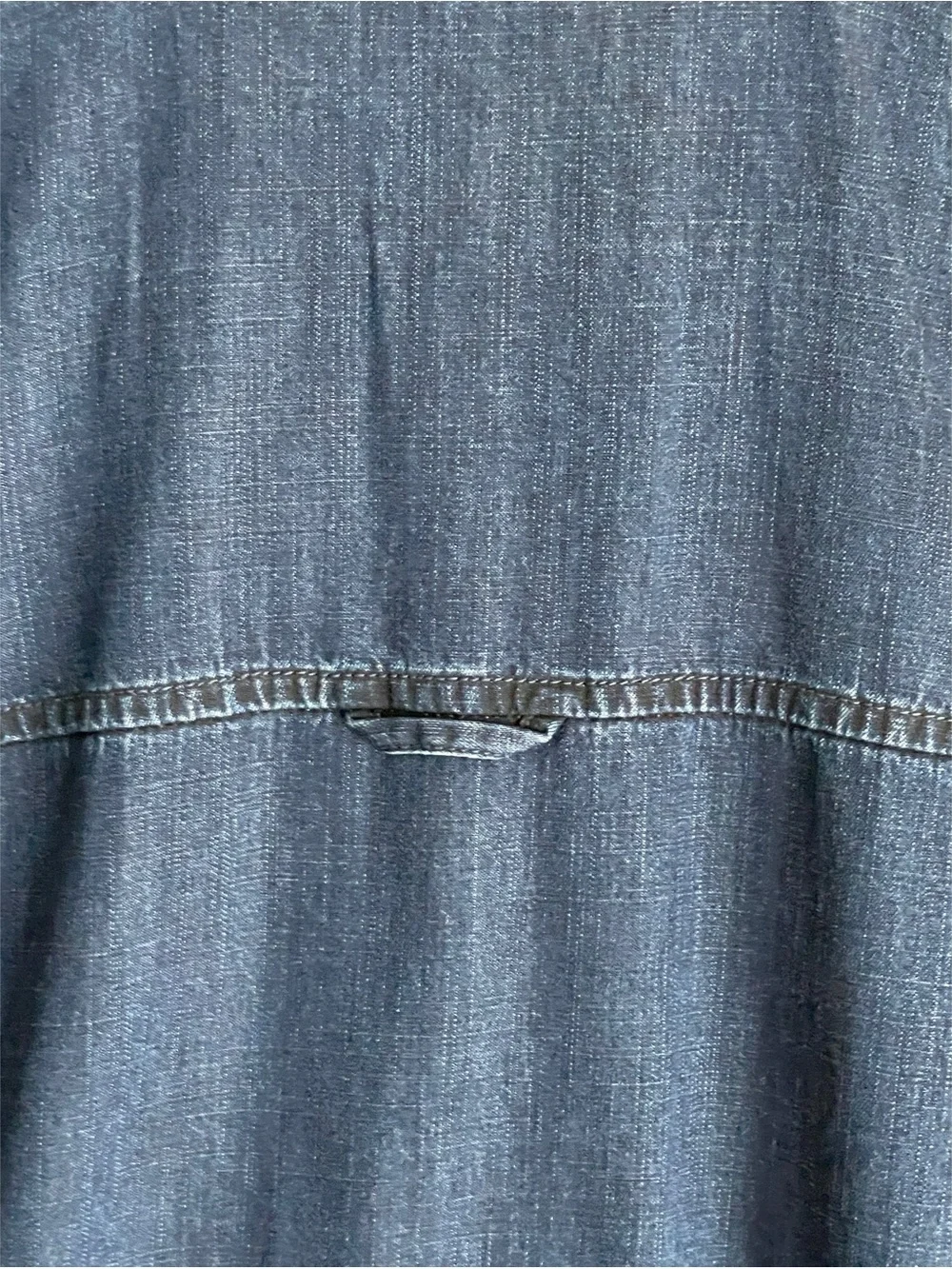 Eileen Fisher Sleeveless Button-Front Denim Tunic Dress, Size Medium - Picture 6 of 12